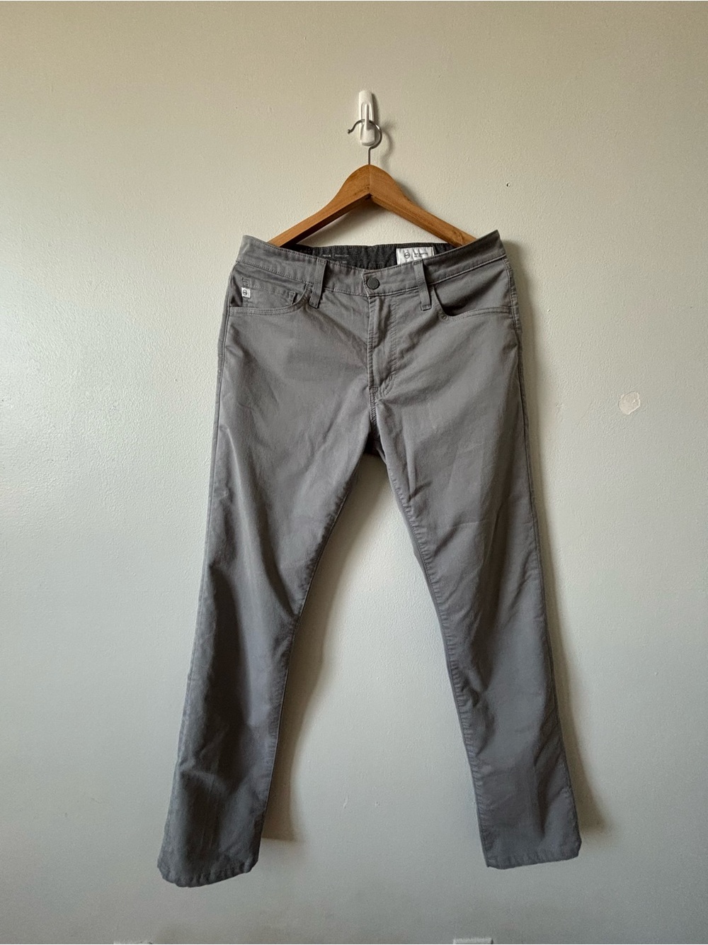 AG Adriano Goldschmied Light Gray Casual Pants